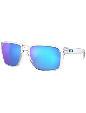 Lunettes de soleil polarisantes - Holbrook XL Polished Clear Prizm Sapphr Irid Polar - Blanc - Oakley - FashionsVida