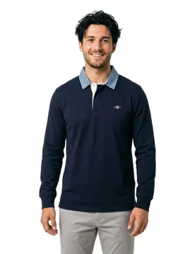 Polo A Maniche Lunghe 200082 Evening Blue S