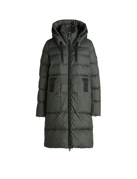 Chaqueta acolchada de plumón oliva 46
