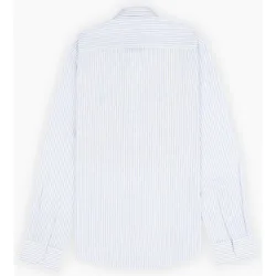 Camisa de hombre regular de manga larga con estampado de rayas