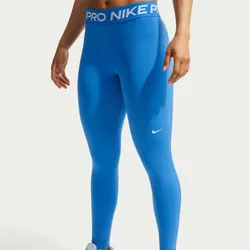 Womens Pro Mid Rise Mesh Panelled Leggings In Lt Photo Blue - Size 12 Uk