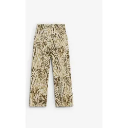 Pantalón recto de mujer con estampado animal print