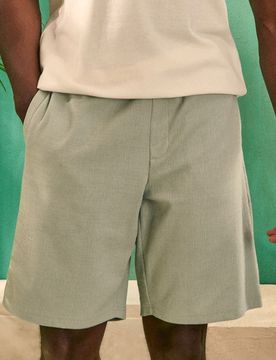Pantaloncini con allacciatura - verde pallido