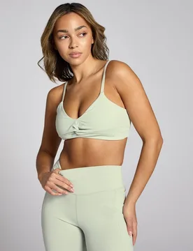 Sujetador deportivo trenzado en la parte delantera Lifestyle para mujer de - mineral - M - MP - FashionsVida