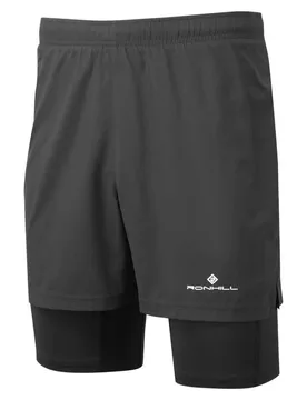 Pantaloni Corti Core Twin All Black 2XL - Ronhill - FashionsVida