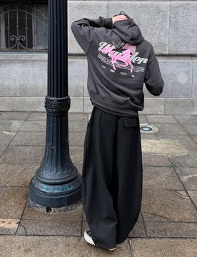 Sweat Capuche Imprimé M Gris