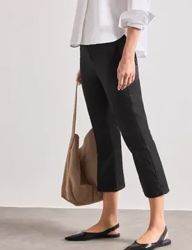 Flared Leg Hose im Casual Fit female Schwarz