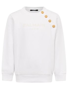 Kids Printed Buttoned Sweatshirt