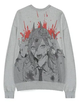 Pull Power Gris Chiné Chainsaw Man Grey Melange S unisex