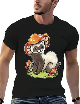 Mushroom hat ferret T-Shirt t shirt man casual cotton t shirt man funny t shirts cotton T-shirt - Aliexpress - FashionsVida