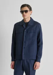 Camicia antigua uomo blu chiaro