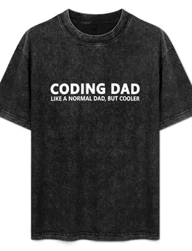 Coding Dad Like A Normal Dad But Cooler Programmer Dad T-Shirt Anti-Wrinkle Short Sleeve T-Shirt - Aliexpress - FashionsVida