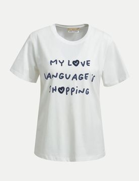 T-shirt mit Regular-fit Weiß M