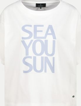 T-Shirt mit Schriftzug Weiß 42