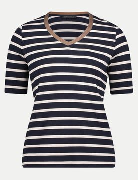 Shirt mit Streifenmuster Blau 44