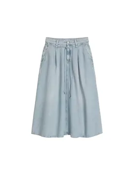 Denim Skirts, A-Shaped, Midi Length female