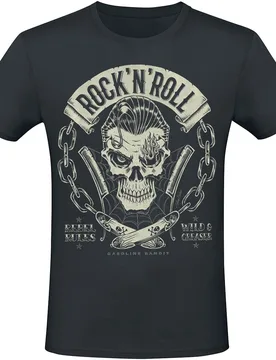 Rockabilly T-Shirt - Rebel Rules - S bis 4XL - für Männer - Größe 4XL - schwarz - Männer - male - Gasoline Bandit - FashionsVida