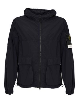 Parka 41000112 In Nylon Smerigliato Navy