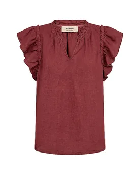 Blouse en lin MMTEALINEN marron XS - Mos mosh - FashionsVida