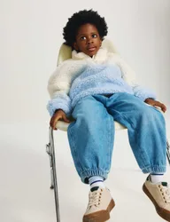 Borg Ombré Jacket (2-10 Yrs) Powder Blue female