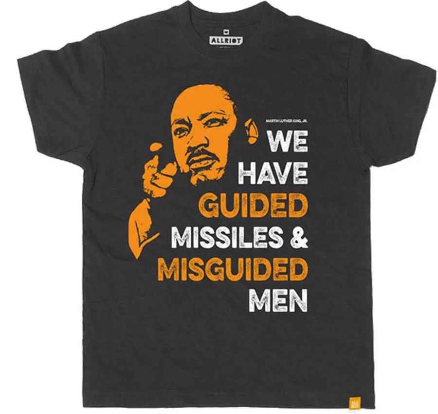 Martin Luther King Organic T-Shirt - All Riot - FashionsVida