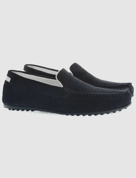 Harmont&blaine mocassini in camoscio uomo blu