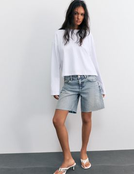 Bermuda Jeans Vita Bassa