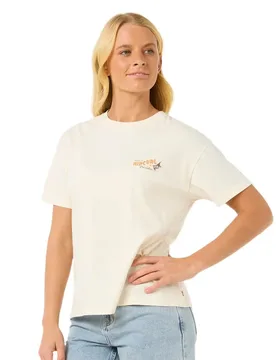 T-shirt à Manches Courtes Cala Vadella Relaxed Bone S - Rip curl - FashionsVida
