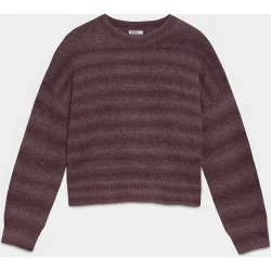 Jersey de mujer cuello redondo con rayas degradadas