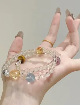 Popular natural white crystal double circle bracelet, niche design sense, versatile small fresh bracelet, Valentine's Day - Aliexpress - FashionsVida
