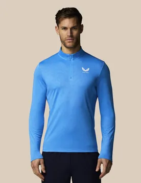 All Over Print Half Zip Training Top Blue male - Castore - FashionsVida