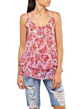 Blusa Senza Maniche W2333.000.72086 Rose / Red / Cyclamen / Green L