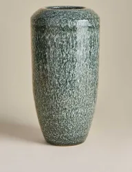 Extra Large Tapered Ceramic Vase Blue