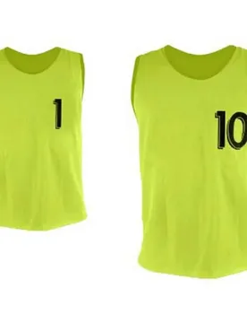 Gilet D´entraînement Numbered 1 To 10 10 Unités Neon Yellow XL male