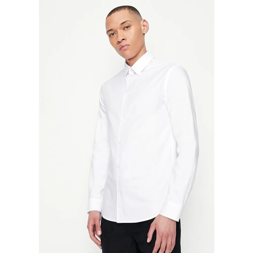 Camisa de hombre slim fit algodón oxford - Armani Exchange - FashionsVida