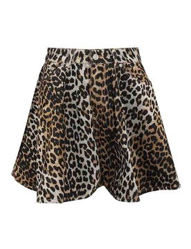 Minigonna con stampa leopardata