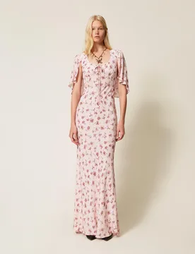 Robe longue avec imprimé floral - TWINSET - FashionsVida