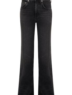 Flared Fit High-Waisted Denim Pants