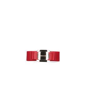Calf Leather Bracelet with Brass and Plastic Accents