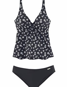 LASCANA Tankini negro / blanco