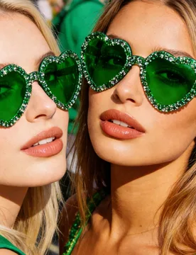 Par, 6 pares, 10 pares, 20 pares, 30 pares de gafas de moda con forma de corazón, Día de San Patricio, perfecto para celebraciones festivas, desfile - Shein - FashionsVida