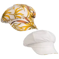 Camilla Leaves Newsboy Cap by - white - Damen - Size: One Size