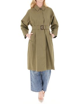 Trench con cintura VERDE MILITARE 44