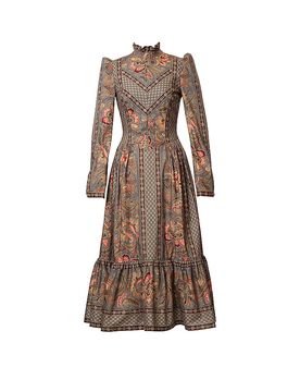 Midikleid PRAIRIE braun L damen