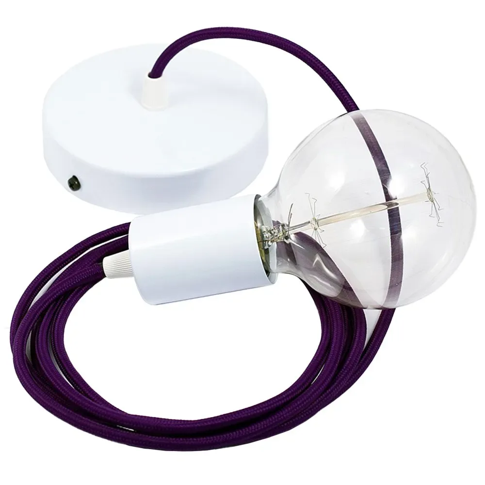 Cables Suspension Luminaire Rm14 50 Cm Violet / White One Size - Creative - FashionsVida