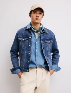 Cazadora denim de hombre - Green Coast - FashionsVida