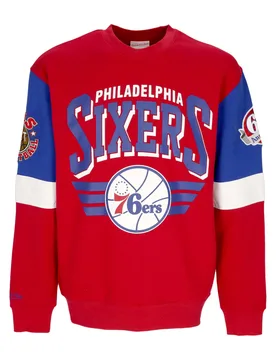 Felpa Girocollo Uomo Nba All Over Crew 3.0 Phi76e Original Team Colors - Mitchell & Ness - FashionsVida