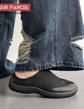 Tabi men's slippers new summer breathable casual flat shoes ultra light comfortable and soft design indoor knitted Mules - Aliexpress - FashionsVida