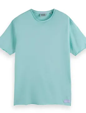 T-shirt à Manches Courtes Raw Edge Relaxed Fit Sea Blue XL