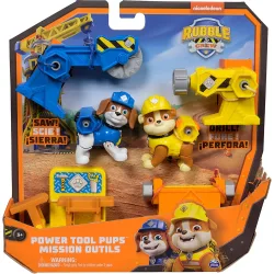 Pack 2 Figuras Rubble y Wheeler Power Tool Pups Rubble & Crew